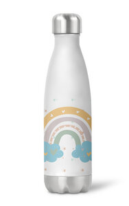 Thermoflasche Trinkflasche Regenbogen Wolken für Kinder Kindergarten Schule - wolga-kreativ