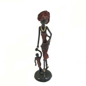 Bronze-Skulptur "Frau mit Kindern II" by Issouf | 25 cm | Unikat | versch. Farben - Moogoo Creative Africa