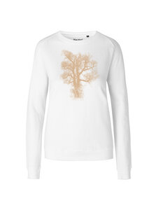 Bio Damen-Sweatshirt Chestnut - Peaces.bio - handbedruckte Biomode
