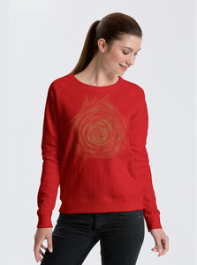 Bio Damen-Sweatshirt Rose - Peaces.bio - handbedruckte Biomode