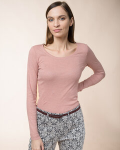 Ringel-Jerseyshirt aus Bio-Baumwolle | Melange Shirt - Alma & Lovis