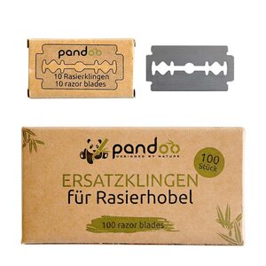 Rasierklingen aus Edelstahl | 100er Pack - Ersatzklingen Klingen für Rasierhobel - pandoo