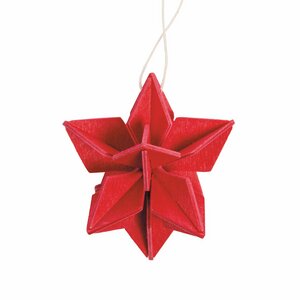 Süße Weihnachtsdeko - 6er Set LOVI 3D Sterne aus Birke zum Selberbasteln - Lovi
