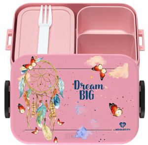 Bento Box Brotdose Lunchbox Traumfänger für Kinder Mädchen Junge rosa - wolga-kreativ