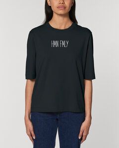 Kastenförmiges Damen T-Shirt "HMN FMLY" - Human Family