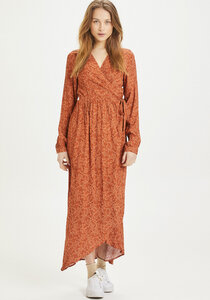 Maxi Kleid - ORCHID Flower Print Wrap Dress - aus EcoVero - KnowledgeCotton Apparel
