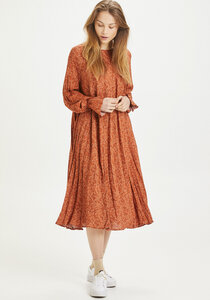 Midi Kleid - HEATHER Flower Print Dress - aus EcoVero - KnowledgeCotton Apparel