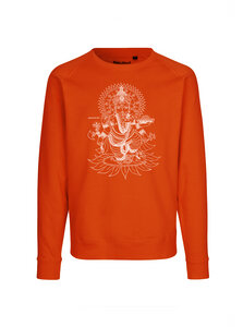 Bio Herren-Sweatshirt Ganesha - Peaces.bio - handbedruckte Biomode