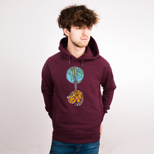 Seidener Faden Tiger - Männerhoodie aus Bio-Baumwolle - Coromandel