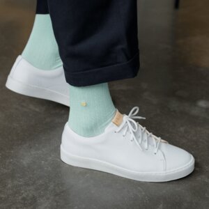 Moderne Premium Socken, Rippenstrick mit Knopf, Bio-Baumwoll-Mix - wysf. | what you stand for.