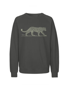Bio Herren-Sweatshirt Leopard - Peaces.bio - handbedruckte Biomode