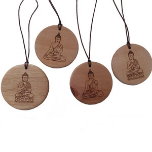 Holzkette Buddha handgedrechselt - Lajos Varga