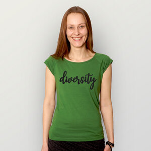 "diversity" Bamboo Frauen T-Shirt - HANDGEDRUCKT