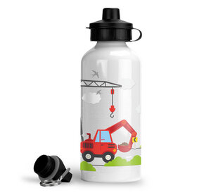 Trinkflasche Wasserflasche Bagger Kinder Junge Mädchen für Kindergarten Schule - wolga-kreativ