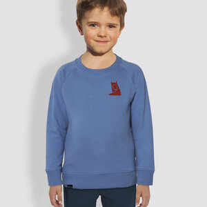 Kinder Sweatshirt, "Fuchs", Bright Blue - little kiwi