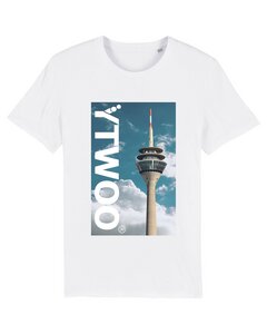 YTWOO Unisex T-Shirt Düsseldorf YTWOO-Logo Rheinturm Himmel Wolken - YTWOO