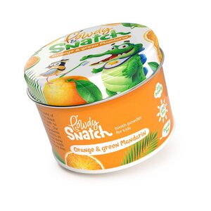Natürliches Zahnpulver für Kinder "Orange und grüne Mandarine" - Powdy & Snatch