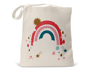 Bio Baumwoll-Kindertasche Motiv Regenbogen mit Sonne und Regen - wolga-kreativ