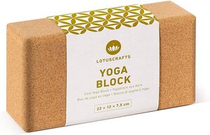 Yogablock Kork Supra Grip - ökologisch hergestellt (Klein) - Lotuscrafts