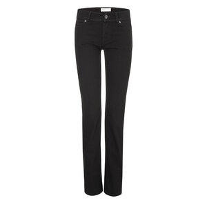 Womens Straight Jeans Black One Wash - goodsociety