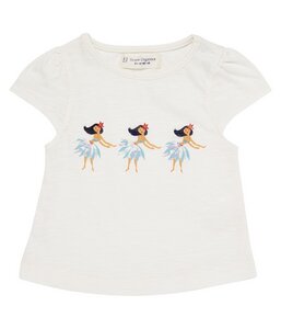 Mädchen T-Shirt Natur mit Print biologisch - sense-organics