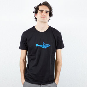 T-Shirt, "Dosenfisch", Männershirt, Siebdruck, Fischmotiv - Spangeltangel