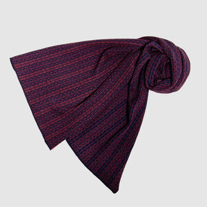 Schal Muster 'Peking' zweifarbig gestrickt aus Merinowolle - LANARTO slow fashion