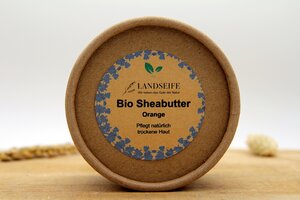 Bio Sheabutter Orange - die natürliche Hautpflege mit Lavendelduft - Landseife