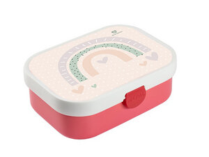 Brotdose Bento Lunchbox Regenbogen Herzen für Kinder Mädchen Junge rosa - wolga-kreativ