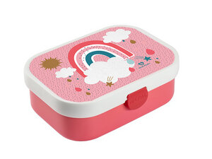 Brotdose Bento Lunchbox Regenbogen Regen für Kinder Mädchen Junge rosa - wolga-kreativ