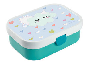 Brotdose Bento Lunchbox Sonne Wolke Herzen für Kinder Mädchen Junge türkis - wolga-kreativ