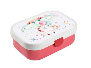 Brotdose Bento Lunchbox Einhorn Luftballon für Kinder Mädchen Junge rosa - wolga-kreativ