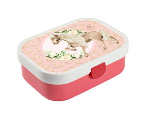 Brotdose Bento Lunchbox Pony Blumen für Kinder Mädchen Junge rosa - wolga-kreativ