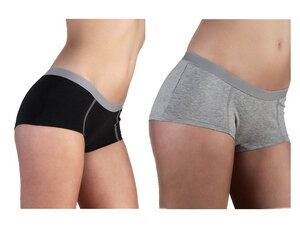 4 er Pack Mix Damen Boyshort Slip Bio-Baumwolle Panty Panties Unterhose - Albero