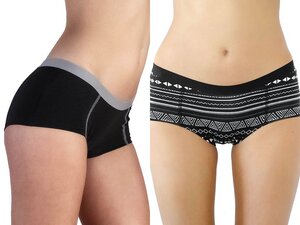 4 er Pack Mix Damen Boyshort Slip Bio-Baumwolle Panty Panties Unterhose - Albero Natur