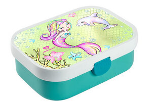 Brotdose Bento Lunchbox Motiv Meerjungfrau für Kinder Mädchen Junge - wolga-kreativ