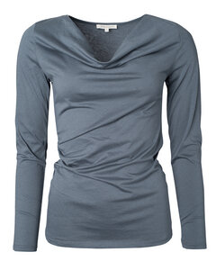 Langarmshirt mit Wasserfallausschnitt | Cascade Shirt - Alma & Lovis