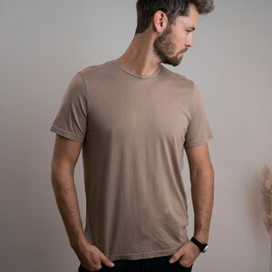Vabio - T-Shirt aus Tencel-Mix, Bordeaux/Beige/Petrol - Vresh Clothing