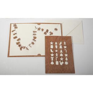 Holzgrußkarte Adventskalender - Formes