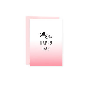 Mini-Grußkarte Oh happy Day - Bow & Hummingbird