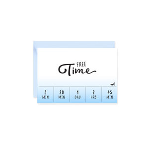 Mini-Grußkarte Free Time - Bow & Hummingbird