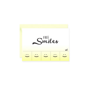 Mini-Grußkarte Free Smiles - Bow & Hummingbird