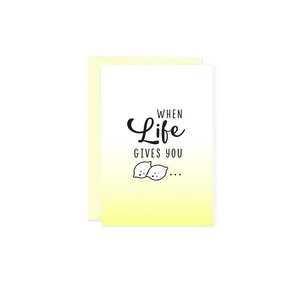 Mini-Grußkarte When Life gives you ... - Bow & Hummingbird