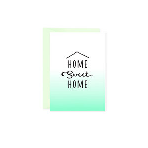 Mini-Grußkarte Home Sweet Home - Bow & Hummingbird