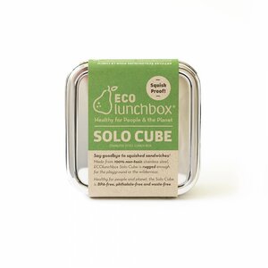 ECOlunchbox Solo Cube, quadratische Brotdose aus Edelstahl - ECOlunchbox
