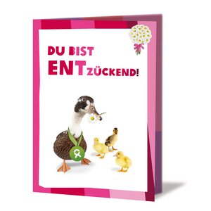 Spenden-Geschenk "Entenfamilie" (Grußkarte zum Liebe zeigen mit Magnet) - OxfamUnverpackt