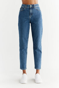 EVERMIND - Damen Mom Fit Jeans aus Bio-Baumwolle WN1009 - Evermind