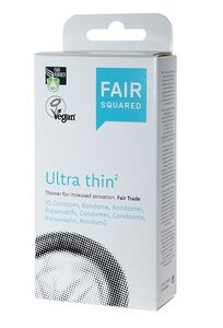 Fair Squared Kondome Ultra Thin - 10 Stück aus Naturkautschuklatex - Fair Squared