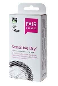 Fair Squared Kondome Sensitive Dry - 10 Stück aus Naturkautschuklatex - Fair Squared