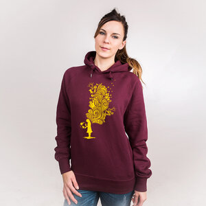 Embrace the World With Ideas - Frauenhoodie aus Bio-Baumwolle - Coromandel